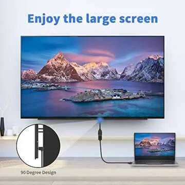 Poyiccot 8K DisplayPort 1.4 Right Angle Cable 15cm