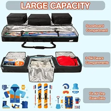 Padded Snowboard Bag with Storage Compartment for Travel