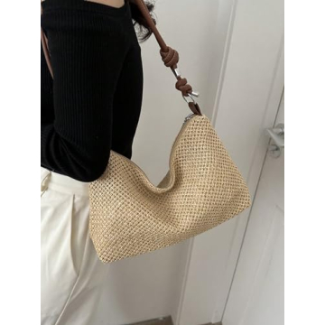 SweatyRocks Stylish Straw Handbag for Summer Fun