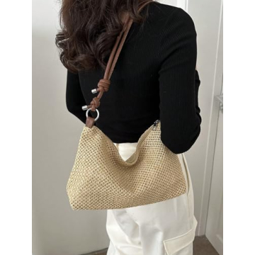 SweatyRocks Stylish Straw Handbag for Summer Fun