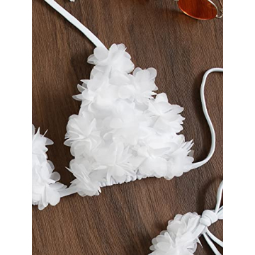 GORGLITTER Women's Trendy Appliques Bikini Set for Beach Fun