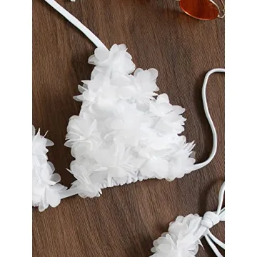 GORGLITTER Women's Trendy Appliques Bikini Set for Beach Fun