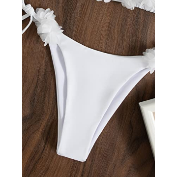 GORGLITTER Women's Trendy Appliques Bikini Set for Beach Fun