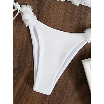 GORGLITTER Women's Trendy Appliques Bikini Set for Beach Fun