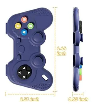 NCVI Christmas Baby Game Controller Toy 0-12 Months, Infant Video Gaming Controller Teether Toy with Joystick for Babies Chew and Teething Relief, Food-Grade Silicone for Newborn, BPA-Free