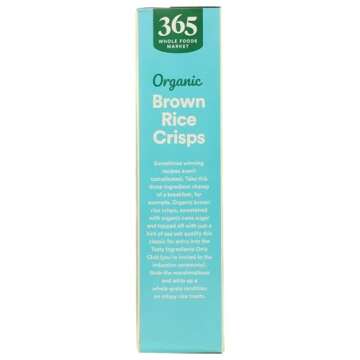 365 by Whole Foods Market, Organic Brown Rice Crisps Cereal, 12 Ounce