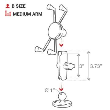 RAM MOUNTS X-Grip Large Phone Mount - Durable & Versatile