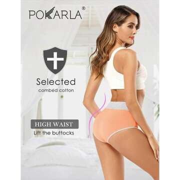 Comfortable High Waisted Cotton Underwear 5-Pack