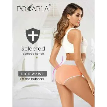 Comfortable High Waisted Cotton Underwear 5-Pack