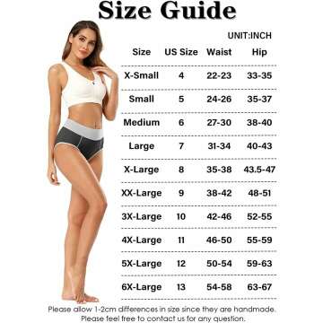 Comfortable High Waisted Cotton Underwear 5-Pack