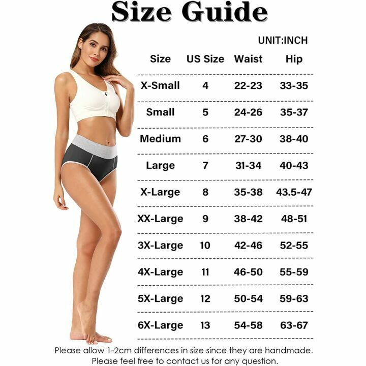 Comfortable High Waisted Cotton Underwear 5-Pack