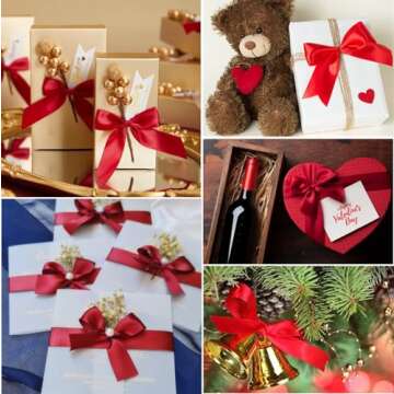 Red Satin Ribbon 1" x 25 Yards - Gift Wrapping & Crafting