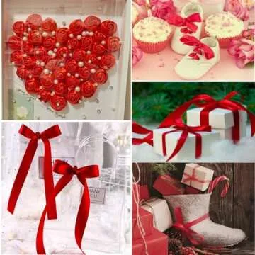 Red Satin Ribbon 1" x 25 Yards - Gift Wrapping & Crafting