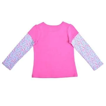 Nickelodeon Bubble Guppies Girls Long Sleeve T-Shirt for Toddler and Little Kids Pink