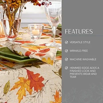 Fall Cloth Dinner Napkins Set of 8 | Elrene Home Fashions