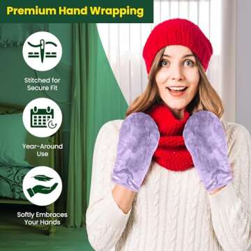 Herbal Concepts Comfort Mitts Hot and Cold Aromatherapy Gloves with 12 Herbs for Arthritis, Trigger Finger, Carpal Tunnel Microwavable Hand Warmer Gloves Charcoal (Lavender)