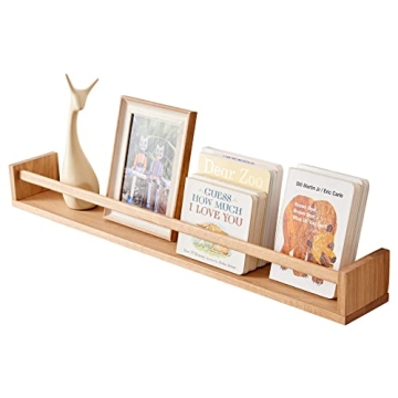 TREOAKWIS Nursery Shelves - Natural Wood Floating Shelves for Wall and Decor