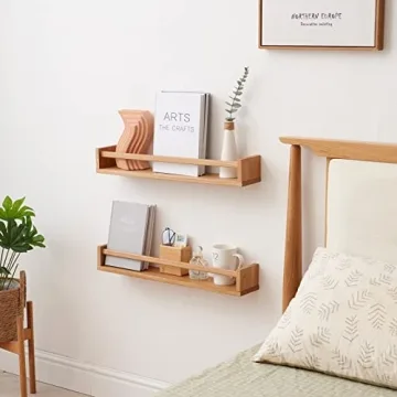 TREOAKWIS Natural Wood Floating Shelves for Stylish Home Decor