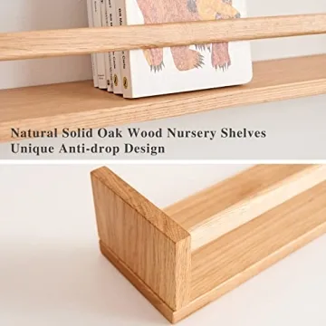 TREOAKWIS Natural Wood Floating Shelves for Stylish Home Decor