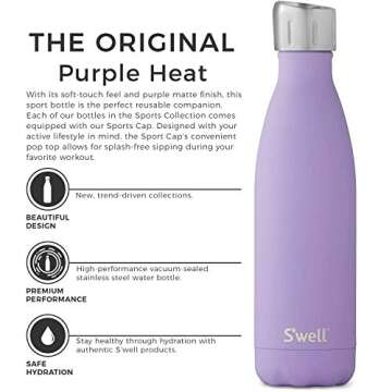 S'well Stainless Steel Water Bottle-Triple-Layered Vacuum-Insulated Containers Keeps Drinks Cold for...