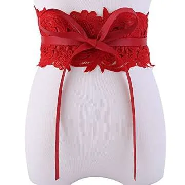 Stylish Ayliss Women's Lace Waist Belt in Chic Colors