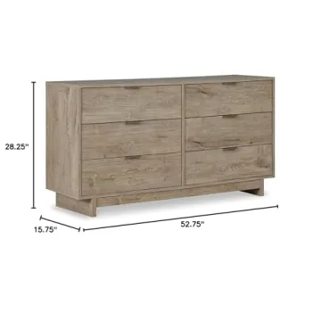 Oliah Modern Six Drawer Dresser - Ashley Furniture