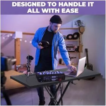 Liquid Stands Expandable DJ Table for Portable Audio Gear