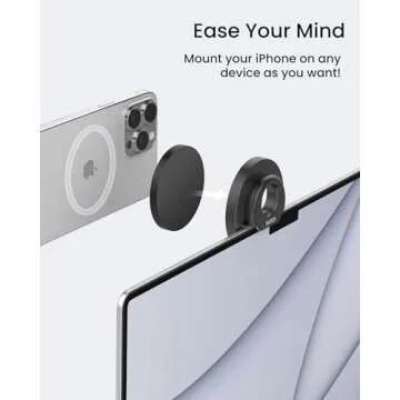 SODI Continuity Camera Mount for Desktop Monitor & iMac, Detachable iPhone Webcam Mount, Adjustable Magnetic Phone Stand for iPhone 16 Pro/Max 15/14/13/12 and Mac TV 4K Display OS Ventura