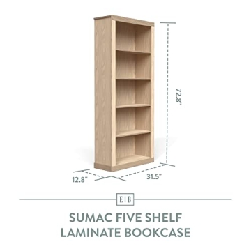 Edenbrook 5-Shelf Bookcase for Home or Office Storage