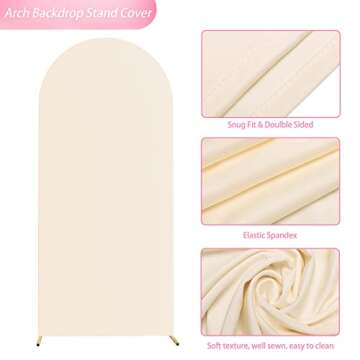 Wokceer 6FT Spandex Wedding Arch Cover for Events