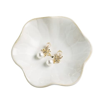 Jewelry Dish Tray, Ring Dish, Ceramic Trinket Tray, Key Bowl, Decorative Plate, for Friends Sisters ...