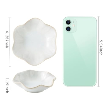 Jewelry Dish Tray, Ring Dish, Ceramic Trinket Tray, Key Bowl, Decorative Plate, for Friends Sisters Daughter Mother (Milky White)