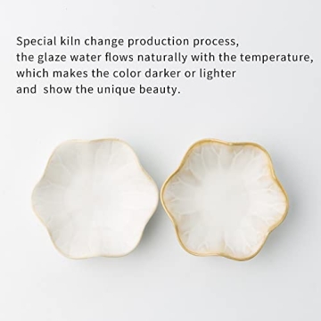 Jewelry Dish Tray, Ring Dish, Ceramic Trinket Tray, Key Bowl, Decorative Plate, for Friends Sisters Daughter Mother (Milky White)