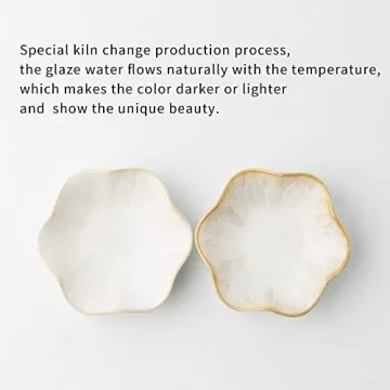 Jewelry Dish Tray, Ring Dish, Ceramic Trinket Tray, Key Bowl, Decorative Plate, for Friends Sisters Daughter Mother (Milky White)