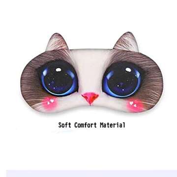 EBaokuup 12 Pack Animal Sleep Eye Mask - Soft Funny Blindfolds Sleeping Mask, Cute Cat Dog Eye Cover...