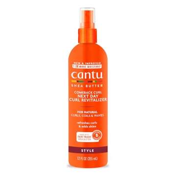 Cantu Comeback Curl Next Day Curl Revitalizer Mist with Shea Butter for Natural Hair, 12 fl oz (Packaging May Vary)