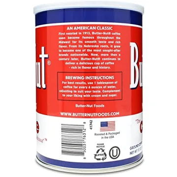 Butter-Nut Original Blend Ground Coffee in Steel Can for Great Flavor