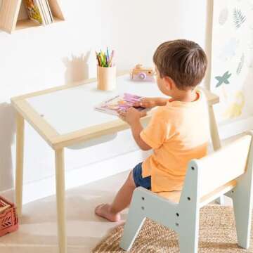 Sensory Table for Toddlers 1-3, Kids Table with 3 Storage Bins Writable Lids, Sensory Activity Table...