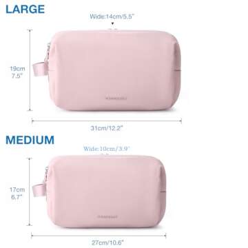 BAGSMART Toiletry Bag for Men, Travel Toiletry Organizer Dopp Kit Water-resistant Shaving Bag for To...