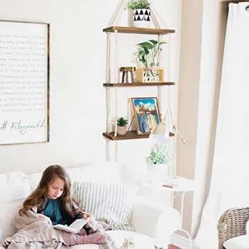 Stylish TIMEYARD Macrame Wall Shelf for Home Decor