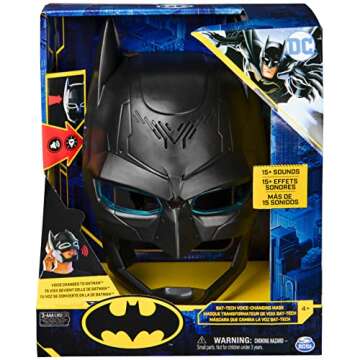 DC Comics Batman Bat-Tech Voice-Changing Mask with Over 15 Sounds, for Kids Aged 4 and up