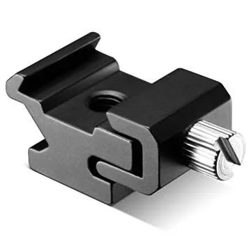 Neewer® Black Metal Cold Shoe Flash Stand Adapter with 1/4-inch -20 Tripod Screw (5 Packs)