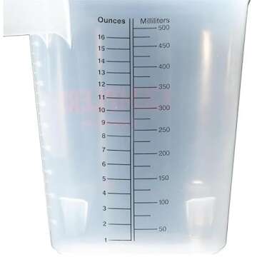 Gemplers High Density 100% Virgin Polypropylene Pitcher, 1 Pint – Top Durability and Chemical Resi...