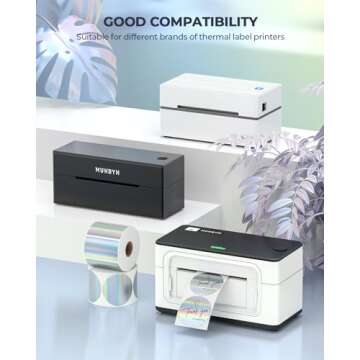 MUNBYN 2" Holographic Thermal Label Stickers for Gifts