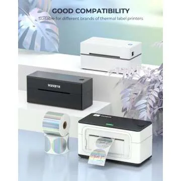 MUNBYN 2" Holographic Thermal Label Stickers for Gifts