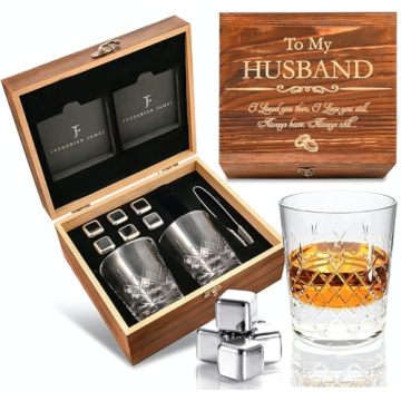 Whiskey Gift Set for Husband - Elegant Anniversary Present