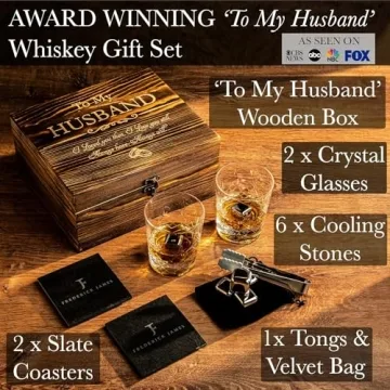 Whiskey Gift Set for Husband - Elegant Anniversary Present