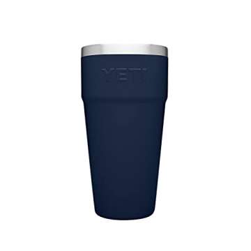YETI Rambler 26 oz Stackable Cup, Vacuum Insulated, Stainless Steel with No Lid, Navy