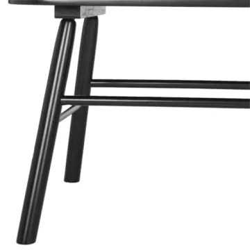 Elegant Safavieh Addison Spindle Back Settee in Black