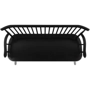 Elegant Safavieh Addison Spindle Back Settee in Black